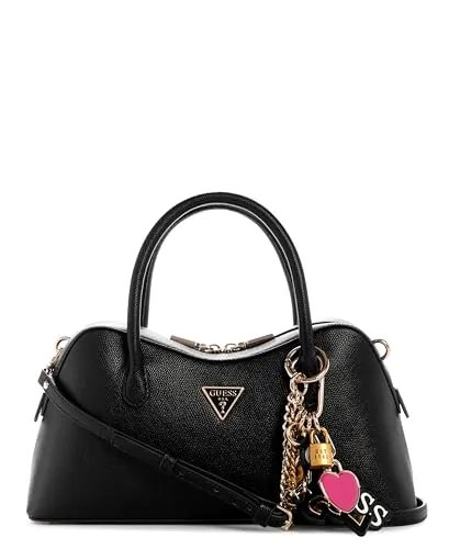 Guess Davina Schultertasche 31 cm schwarz TAS053872 – Stilvoll und Praktisch - Elegante Schultertasche aus hochwertigem Polyurethan mit cleveren Kreditkartenfächern und Reißverschlussfach. Abnehmbarer Umhängeriemen für flexibles Tragen, ideal für Ihren Alltag.