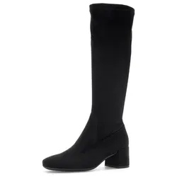 Gabor Milano Langschaftstiefel mit Blockabsatz - Wanderschuhe in klassischem Design, 42 cm Schafthöhe und elastisches Veloursleder für optimalen Tragekomfort.