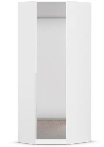 Eckkleiderschrank RAUCH "Memphis" in Weiß, 87cm Breite - Kleiderschrank für kleine Räume mit cleveren Stauraumlösungen, ausgestattet mit Kleiderstangen und Einlegeböden. Made in Germany, pflegeleicht und platzsparend.
