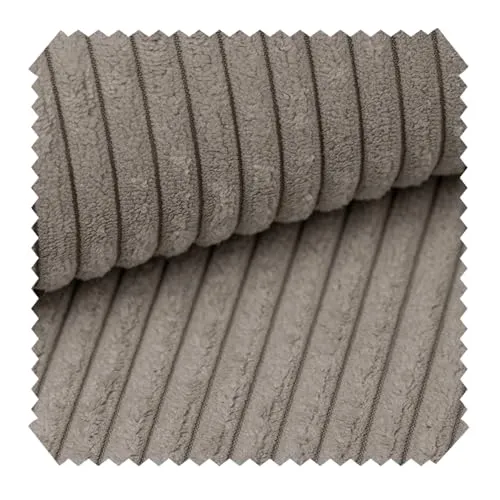 novely® PORTO - Polsterstoff in Breitcord-Optik - Ultraweicher Möbelstoff - Pflegeleichte Meterware 1 lfm | Farbe: 03 Hellbraun