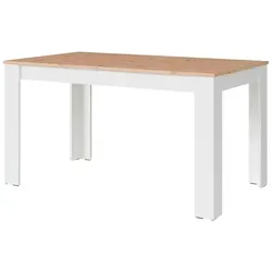 Esstisch Nori, weiß, 140x75 cm - Zeitloses Design - Esstisch Nori in Weiß (140x75 cm) bietet eine pflegeleichte Oberfläche und viel Beinfreiheit. Ideal für stilvolle Essbereiche. Jetzt 10€ Willkommens-Gutschein sichern!