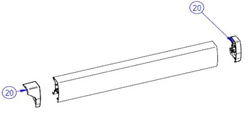 Thule Endkappen Frontblende für Omnistor 9200 - Cream Beige - Caravan-Zubehör: Hochwertige Endkappen für eine perfekte Passform und Schutz Ihrer Markise, Thule Ersatzteilnummer 1500602497.