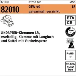 LINDAPTER-Klemme ART 82010 GT LR M 24 feuerverzinkt, 2 Teile S