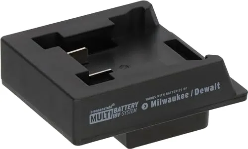 Brennenstuhl Adapter für LED Baustrahler im Brennenstuhl Multi Battery 18V System für die Nutzung von Milwaukee/Dewalt Akkus
