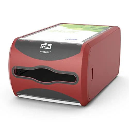 Tork 272512 Xpressnap Thekenspender für N4 Spenderservietten - Öffentliche Toilettenpapierspender, platzsparend und hygienisch durch Einzelblatt-Ausgabe, ideal für Selbstbedienungsrestaurants.