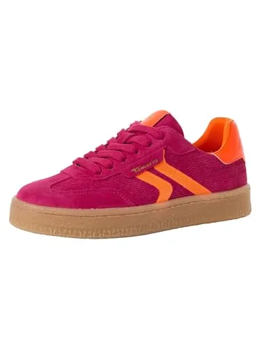 Tamaris Damen Sneaker Low in Pink, Größe 38 EU - Modischer Tamaris Sneaker Low für einen trendigen Look. Mit schnürbarem Design für individuellen Sitz und praktischen Wechselfußbett für optimalen Komfort. Ideal für den Alltag!