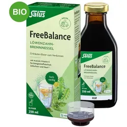 Salus FreeBalance Löwenzahn-Brennnessel 12-Kräuter-Elixier - Arzneimittel zur Unterstützung während einer Fastenkur, mit einer wertvollen 12-Kräuter-Mischung und hochwertigem Vitamin C für Energiestoffwechsel und Zellschutz.