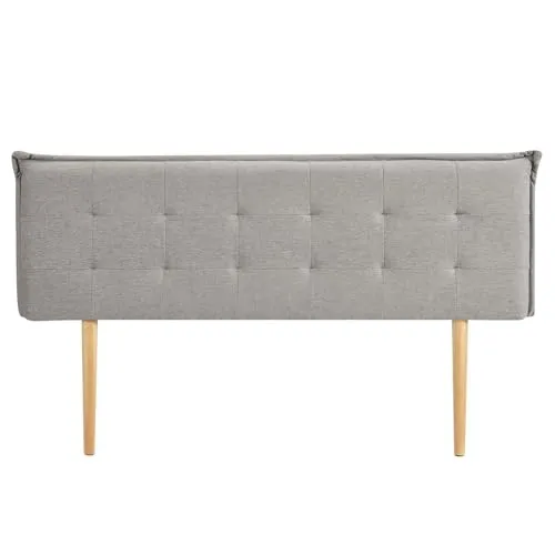 IDIMEX Kopfteil ZELOX 160cm, modernes gestepptes Headboard - Bettkopfteile für Doppelbetten, elegantes Design mit gepolstertem Stoffbezug in Grau und stabilen Massivholzbeinen für zusätzlichen Komfort und Gemütlichkeit.