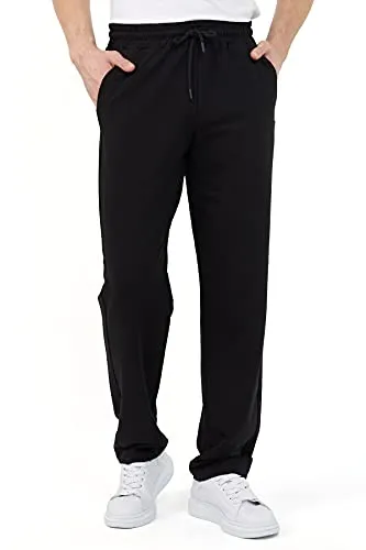 COMEOR Jogginghose Herren Baumwolle Sweathose - Lange Sport Hose Herren - Jogger Trainingshose Herren, Relaxing Hose (Schwarz, S)