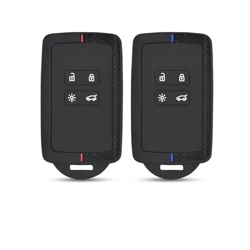 EcoJozon 2 stück Autoschlüssel Hülle für Renault, 4 Tasten Silikon Schlüsselhülle Kompatibel mit Renault Clio Megane Koleos Twingo Kadjar Kangoo Talisman Captur Espace Dacia Duster Schlüsselhülle