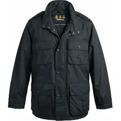 Barbour Trooper Parka Herrenjacke wasserdicht Schwarz - Robuste Barbour Outdoorjacke mit vier Außentaschen, atmungsaktiv und leicht wattiert. Ideal für jedes Wetter und vielseitig einsetzbar.