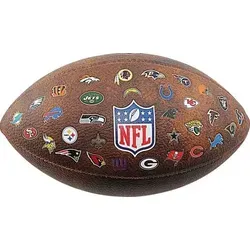 Wilson NFL JR Throwback 32 Team Logo, JR Größe 7 - Rugby-Ball mit offiziellen NFL-Logos, ideal für 9- bis 12-jährige Spieler. Hergestellt aus hochwertigem Material für optimale Haltbarkeit und griffige Oberfläche – perfekt für Training und Freizeitspiele.
