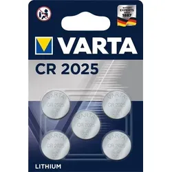 Varta Professional Electronics CR2025 - Zuverlässige Lithium-Knopfzelle 3 V - Die Varta Professional Electronics CR2025 ist eine leistungsstarke Lithium-Knopfzelle für vielseitige Anwendungen. Ideal für Geräte mit hohem Energiebedarf und bietet zuverlässige Leistung in kompaktem Format.