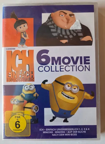 Ich einfach unverbesserlich & Minions - 6-Movie Collection [6 DVDs] - Familienfreundliche Filmkollektion, perfekt für einen unterhaltsamen Filmabend mit den beliebten Minions.