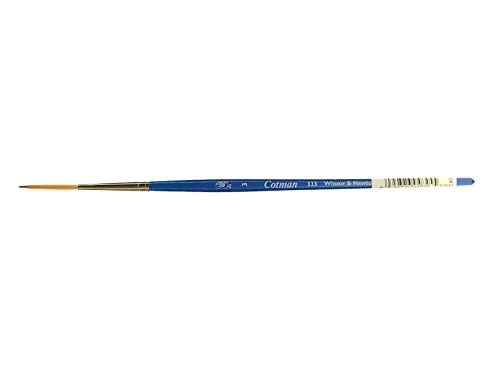 Winsor & Newton 5303003 Cotman Aquarell Synthetikhaar Pinsel - Serie 333 - Takelagepinsel, kurzer Stiel mit exzellenter Sprungkraft, Farbtragekraft und Punktgenauigkeit - Nr. 3 - 2 mm