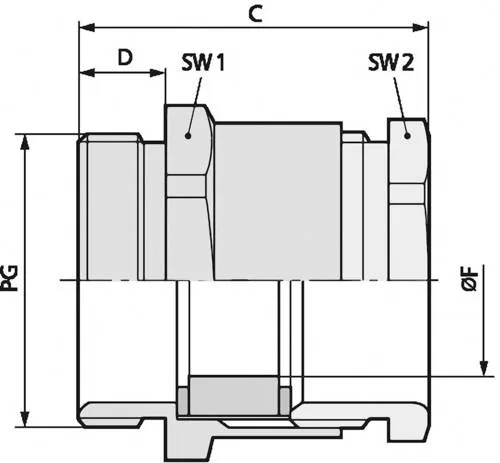 LAPP 52000210 Kabelverschraubung PG70 Messing - 100 Stück - Steckdosen- & Schalterteile mit hoher mechanischer Belastbarkeit und optimaler Zugentlastung für langlebige Verbindungen.