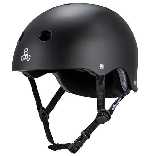 Triple Eight Deep Cover Helm - Optimaler Schutz für Skateboarden, Radfahren und Rollschuhlaufen - Large/X-Large - Schwarz Matt - Innovative HIDDEN-HINGE-Technologie für hohen Tragekomfort. Mit 17 Anpassungsoptionen garantiert dieser Helm eine individuelle Passform. Zeitloses Design und geprüfte Sicherheit für alle Aktivitäten.