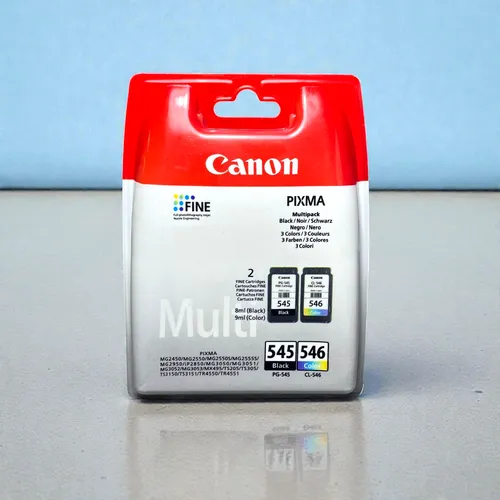 Original Canon 8287B005 PG545+CL546 Druckkopfpatrone Multipack - Druckerpatronen für Canon Pixma MG 2450, schwarz und color, ideal für hochwertige Ausdrucke mit bis zu 180 Seiten.