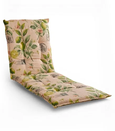 GO-DE LIMETT Liegenauflage mit Limettenmuster 60x190cm - Praktische Gartenauflage mit fröhlichem Limettenmuster, ideal für Liegen. Hochwertige Materialien sorgen für Komfort und eine ansprechende Optik im Außenbereich.