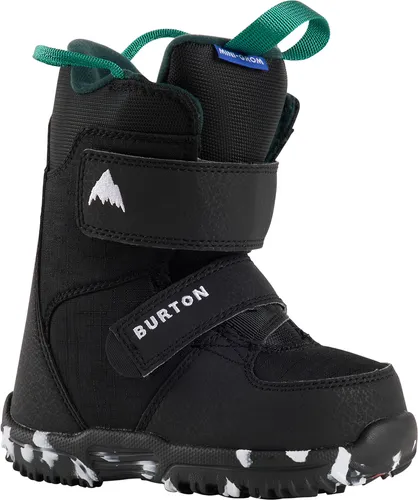 BURTON MINI GROM Boot 2026 black - 29 - Kompakter Snowboardboot für Kinder, ideal für kleine Shredder. Mit Room-To-Grow Fußbett und DynoLITE Außensohle für optimale Traktion und Komfort im Schnee.