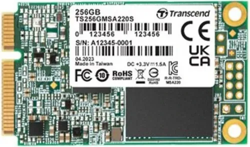 Transcend 220S 64 GB - Interne mSATA SSD, hohe Geschwindigkeit mit SATA 6 Gb/s für schnelle Datenübertragungen