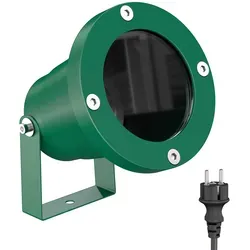 ledscom.de Gartenstrahler DUK für außen, IP65, Stecker, grün, 1x GU10 max. 15W