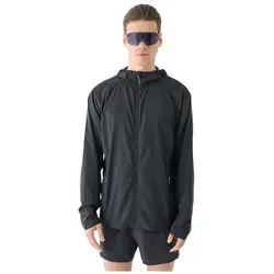 4F Laufjacke Technical M553 - Leichte, atmungsaktive Herrenjacke in Anthrazitgrau, Größe XL - Funktionsjacke für Herren, ideal für warme Lauftage. Ultraleicht, schnelltrocknend und mit reflektierenden Elementen für optimalen Schutz.