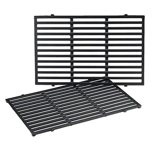 GFTIME 49,5 x 32,5cm 7524 Grillrost Gusseisen für Weber Genesis E-310/320/330, S-310/320/330, EP-310/320/330, CEP-310/320/330 (2007-2016), Grillrost für Enders Monroe 3 Gasgrill, 7528, 2 Stücke