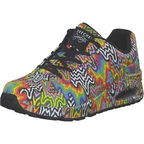 Skechers Sneaker Lederimitat bunt 38 EU - Bequeme und stylische Freizeit-Sneaker in Multicolor, ideal für den Alltag. Mit Schnürung und 5 cm Blockabsatz für optimalen Tragekomfort.