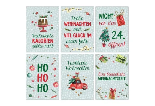 PAPIERDRACHEN Weihnachtskarte Weihnachtskartenset - liebevoll gestaltete Postkarten zu Weihnachten