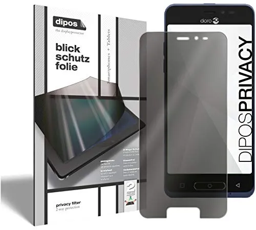 dipos I 2-Wege Blickschutzfolie kompatibel mit Doro 8035 (Im Hochformat) I Sichtschutz-Folie Display-Schutzfolie Privacy-Screen - Schützt gegen seitliche Blicke