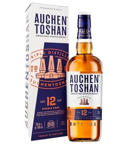 Auchentoshan 12 Years Double Cask Whisky in Geschenkbox - Edler 12 Jahre alter Whisky aus Schottland, reift in zwei verschiedenen Fässern für ein einzigartiges Geschmackserlebnis. Ideal zum Verschenken oder für den eigenen Genuss.