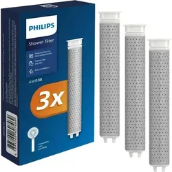 Philips Water Duschkopf mit Filter - Ersatzfilter 3 PACK - Filter für Duschköpfe, entfernt effektiv Chlor und schützt Haut und Haare vor schädlichen Partikeln für ein gesundes Duscherlebnis.