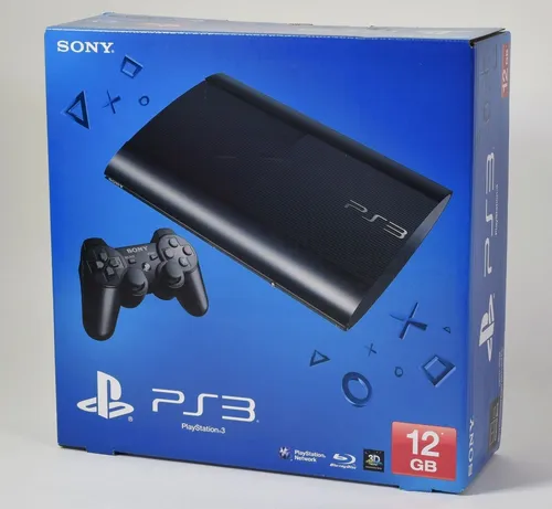 Sony Playstation 3 Konsole 12GB - Charcoal Black - Konsolen mit Blu-Ray Kompatibilität, ideal für Gaming und Multimedia, Farbvariante: Schwarz, Modell CECH-4003A, Regionalcode PAL