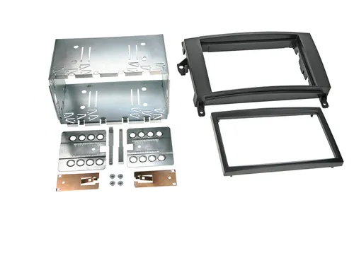 Doppel 2 DIN Radioblende für Mercedes Viano Vito W639 - Einbaurahmen für 2 DIN Autoradios, passend für Mercedes Viano und Vito ab 2006, sorgt für einen nahtlosen Einbau und ein professionelles Aussehen.