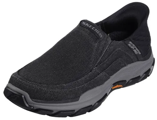 Skechers Slip-Ins Respected - Elgin 204810-BLK Herren Sneaker - Hochwertige Slip-On Sneaker von Skechers für Herren in Schwarz, mit elastischen Einsätzen für optimalen Komfort und Passform. Ideal für den Alltag!