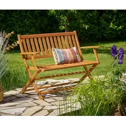 CASARIA® Gartenbank aus Eukalyptus – Wetterfest & klappbar - Stilvolle Gartenbank aus wetterfestem Eukalyptus, klappbar und platzsparend – ideal für Garten, Balkon und Terrasse. Hochlehner mit Armlehnen für optimalen Komfort.