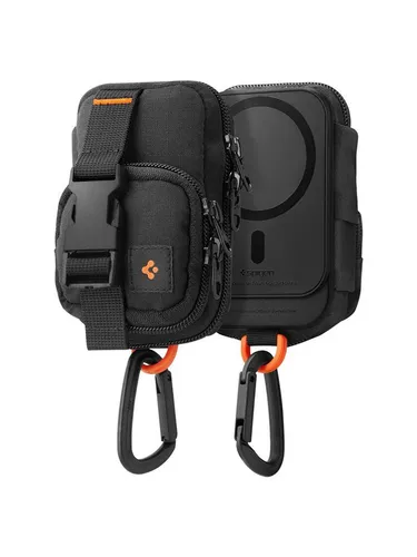 Spigen Snap Zip MagFit Magnetischer Kartenhalter für iPhone 16/15/14/13/12 - Handy-Selbstklebende Kartenhalter, vielseitiges Mini-Backpack-Design für Outdoor und Alltag mit sicherer MagSafe-Befestigung und ausreichend Stauraum für wichtige Dinge.