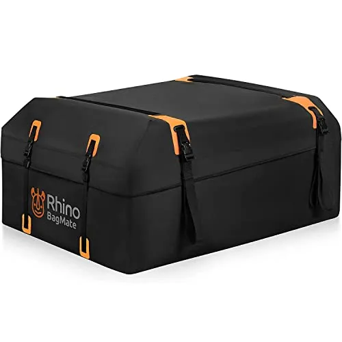 Rhino BagMate Dachgepäcktasche XL 540L - Gepäckträger mit 100% wasserdichtem Design, ideal für jedes Auto. Extrem haltbar und bietet Platz für bis zu 5 Koffer – perfekt für stressfreie Reisen bei jedem Wetter!