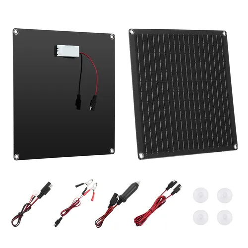 VEVOR 12V Monokristallines Solarpanel-Kit 20 W - Solaranlagen mit 6-stufigem Schutz und hoher Umwandlungseffizienz, ideal für Wohnmobile, Autos und Boote. Tragbar und einfach anzuschließen für nachhaltige Energieversorgung.