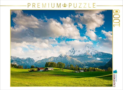 CALVENDO Puzzle Watzmann im Frühling | 1000 Teile Lege-Größe 64x48cm Foto-Puzzle