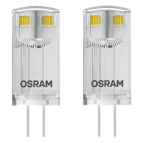 Osram LED Leuchtmittel Stiftsockel 0,9W = 10W G4 12V 100lm warmweiß 2700K 2 x