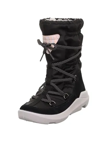 superfit Leder-Winterstiefel "Twilight" in Schwarz, Größe 38 - Wanderschuhe für Kinder mit wasserdichter Gore-Tex-Membran und rutschhemmender Sohle, ideal für winterliche Abenteuer.