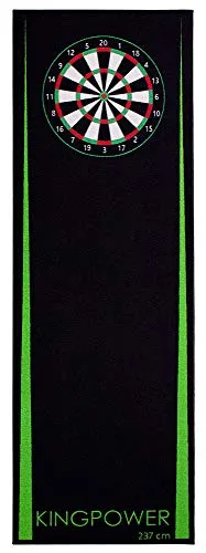 Kingpower Dartmatte 237x80 cm - Turnier Matte für echtes Dart-Feeling - Bodenmatte für Dartspieler, sorgt für den richtigen Spielabstand und schützt den Boden vor herunterfallenden Pfeilen. Ideal für Turniere und Zuhause!