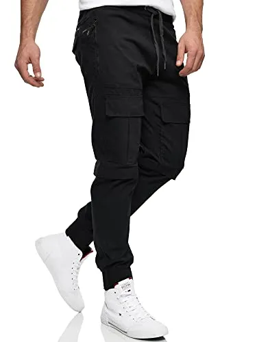 Indicode Herren Dennis Cargohose aus 98% Baumwolle mit 6 Taschen | Cargo Hose für Männer Black, XL - Bequeme Indicode Cargo Hose aus 98% Baumwolle, ideal für den Alltag. Mit 6 praktischen Taschen und elastischem Bund für optimalen Komfort. Vielseitig kombinierbar für jeden Anlass.