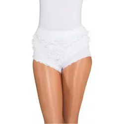 Orlob Kostüm Weißes Garde Rüschenhöschen für Kinder & Damen L/XL - Elegantes Rüschenhöschen in Weiß für Kinder und Damen, aus weichem, elastischem Material für optimalen Komfort. Maschinenwaschbar bis 30°C, ideal für Karneval oder Kostümpartys.