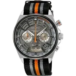 Seiko Herren-Uhr SSB403P1 - Quarz Edelstahl mit Textilband - Armbanduhren für Herren: Robustes Edelstahlgehäuse, flexibles Textilband für hohen Tragekomfort und bis zu 100m wasserdicht – ideal für aktive Männer.