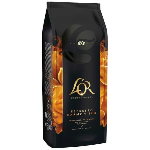 LOr Kaffee Espresso Harmonieux - Ganze Bohnen 1 kg - Genießen Sie die harmonische Röstung mit intensiven pflanzlichen Noten und einem süßen Duft. Ideal für Kaffeevollautomaten und Siebträgermaschinen. Hochwertiger 100% Arabica-Kaffee für Ihren perfekten Genuss.