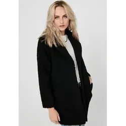 ONLY Kurzmantel ONLAURELIA SHERPA COAT aus Teddyplüsch schwarz L (40)
