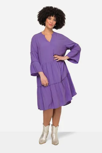 Angel of Style Jerseykleid A-Linie mit 3/4-Ärmeln - Modisches Tunika-Kleid in lila-rosa, aus 100% Viskose, ideal für legere Anlässe und angenehm zu tragen.